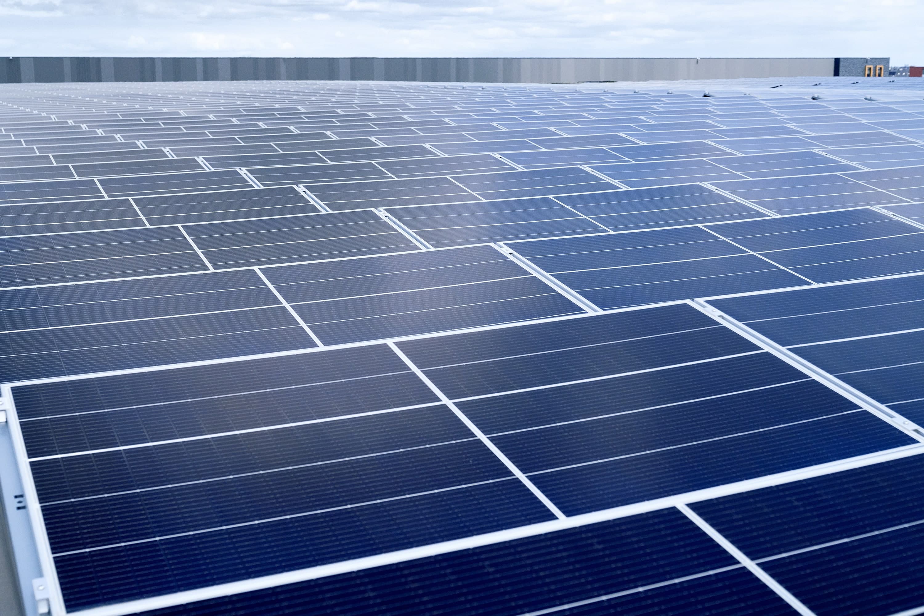 Solar panels at German logistics hub